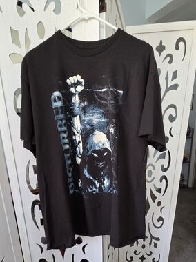 Disturbed Band T Shirt XL Graphic Tee Black Heavy Metal Rock Cotton NWOT